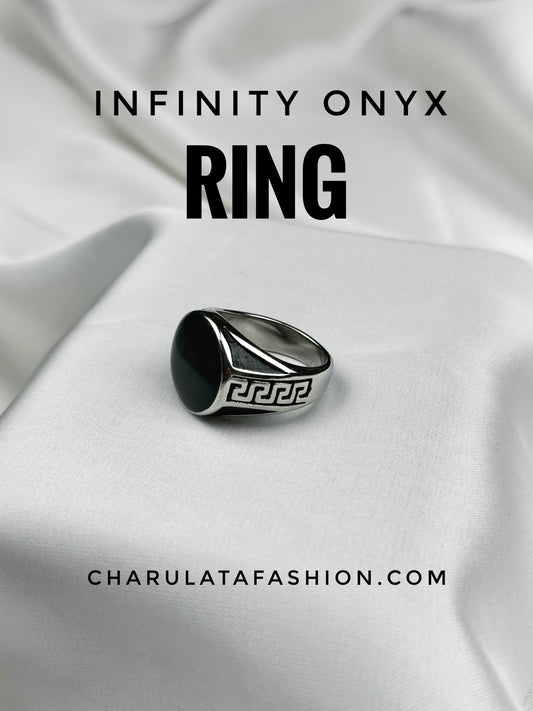 Infinity Onyx Ring