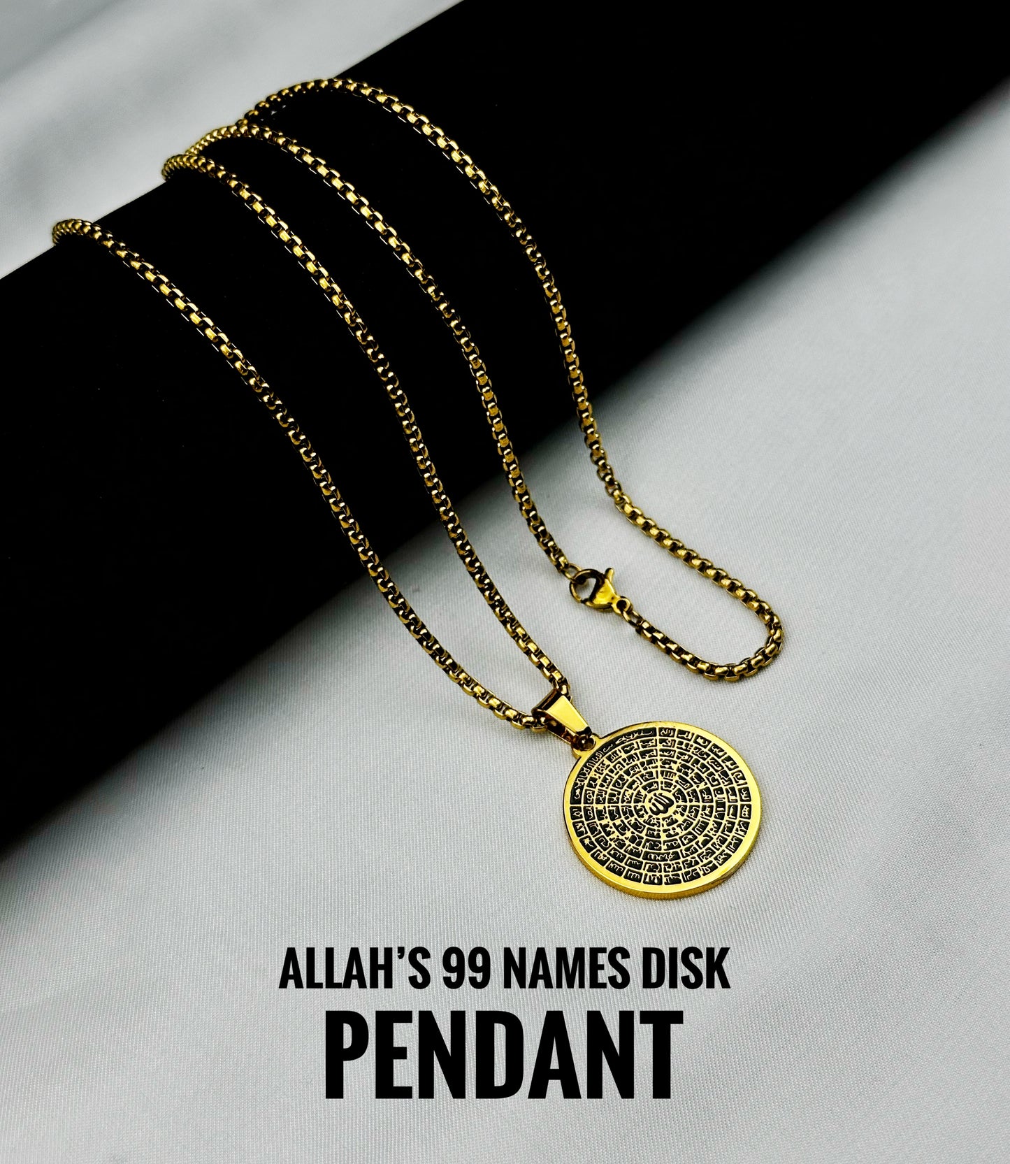 Allah’s 99 Name Disk Pendant