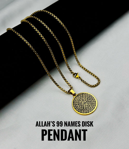 Allah’s 99 Name Disk Pendant