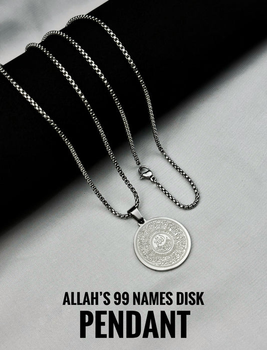 Allah’s 99 Name Disk Pendant